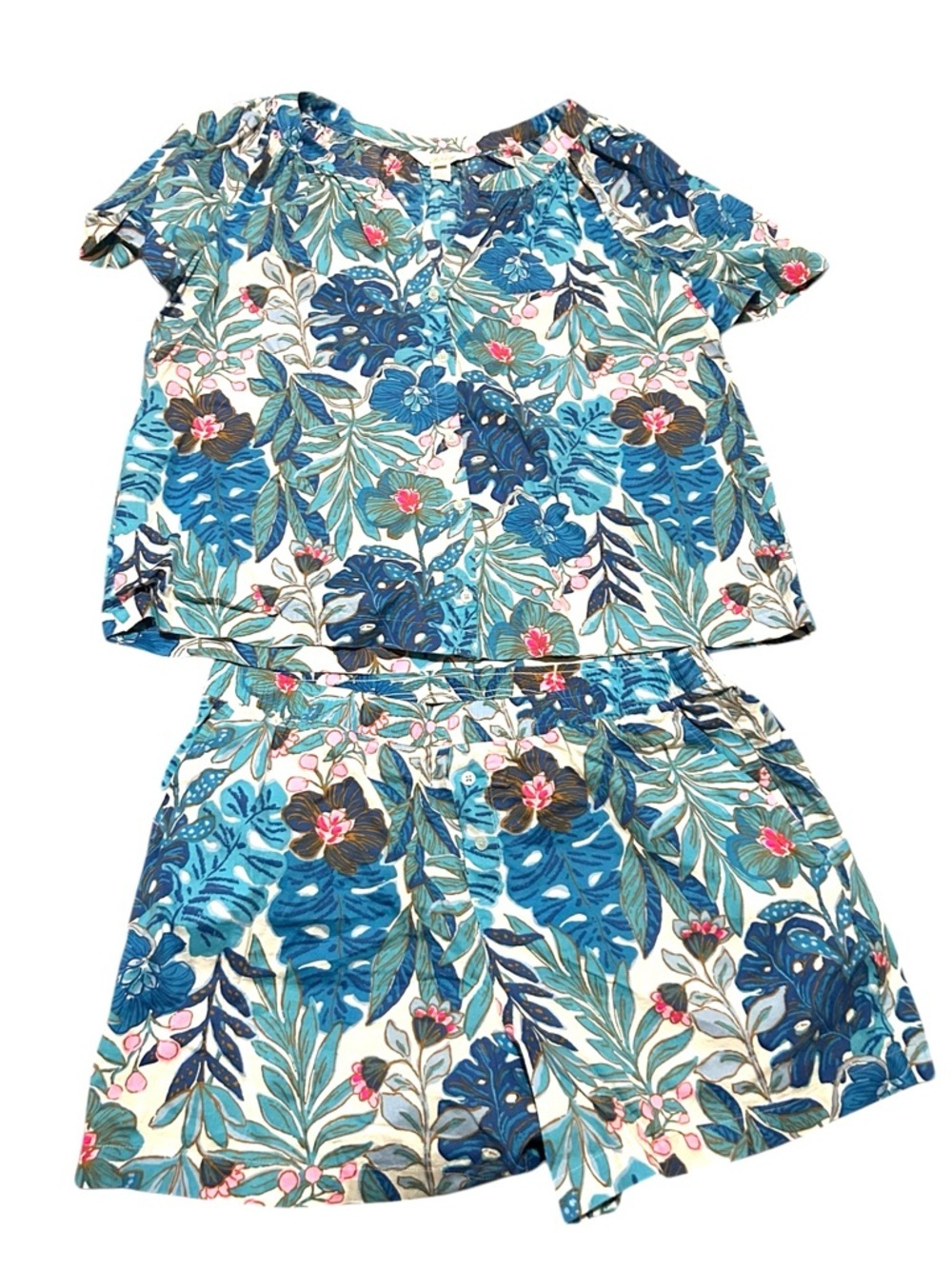 Lilly Pulitzer Matching Darcey Woven Top Abrianna Boxer Shorts Pajama Set - Picture 7 of 7
